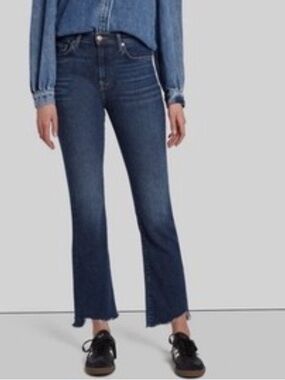 7 For All Mankind Luxe Vintage High Waist Slim Kick - Deep Soul dark wash